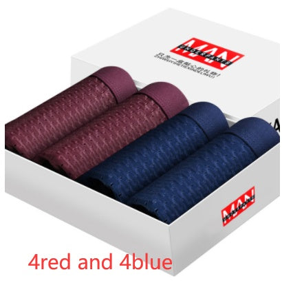 4-Pack Men's Ice Silk Boxer Briefs – Breathable & Comfortable - 3KDyn